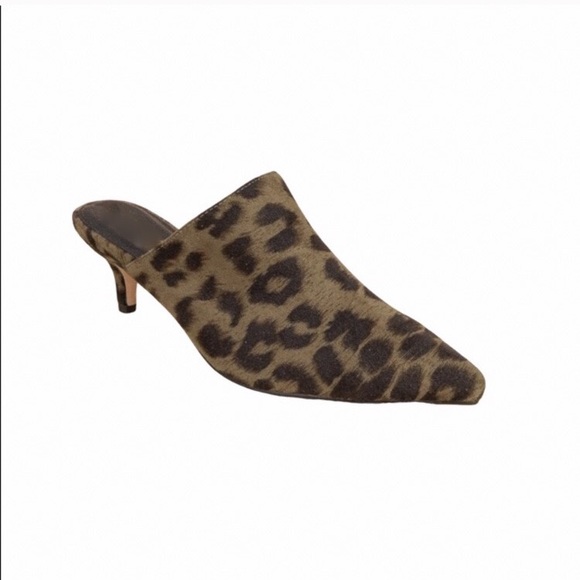 LAST 1! Olive Leopard Print Kitten Heels - Picture 3 of 3